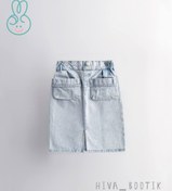 تصویر دامن جین جیب پاکتی بچگانه آکو AKU 