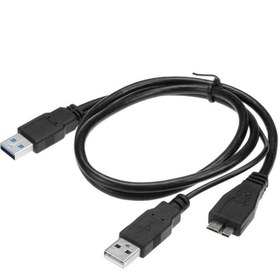 تصویر کابل هارداکسترنال میکرو USB 3.0 دو سر 50 سانتی 