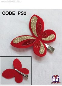 تصویر سنجاق سر پروانه ای نمدی ا سنجاق سر پروانه کوچک ، کد PS2 سنجاق سر پروانه کوچک ، کد PS2