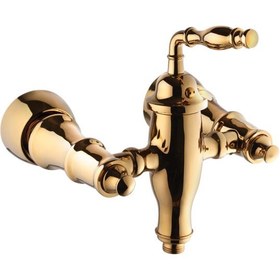 تصویر شیر توالت البرز روز مدل پرستیژ ا Alborzrooz gold mate-Prestige toilet tap Alborzrooz gold mate-Prestige toilet tap