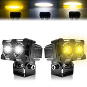 تصویر پرژکتور آفرودی مدل GP_06 دو لنز ۴ حالته فلاشردار تلکسوپی - مدل نقابدار ۴ حالته ۲ سیم فلاشردارAkoo_Golden 