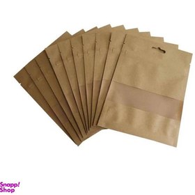 تصویر پاکت زیپ دار مدل کرافت کد 1624 بسته 50 عددی رنگ نخودی متفرقه