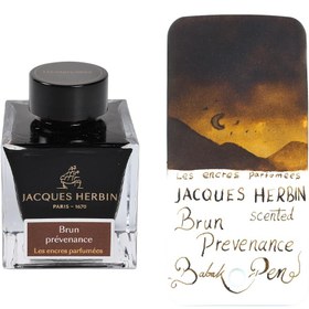 تصویر جوهر خودنویس ژاک هربین قهوه ای JACQUES HERBIN INK Scented Brun prevenance 