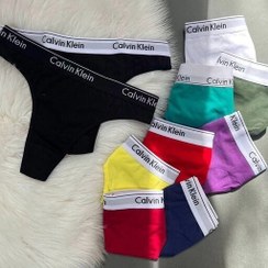 تصویر شورت زنانه کلوین کلاین مدل لامبادا فری سایز رنگ زرشکی 