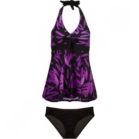 تصویر مایو شنا زنانه دو تکه دامنی Fashion Concept- 5724775 NZD | بنفش/مشکی 
