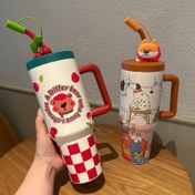 تصویر ماگ دسته‌دار فانتزی تامبلر طرح سگ برند DILLER مدل استیل دوجداره 1200 میل 