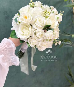 تصویر دسته گل عروس رز میکس 