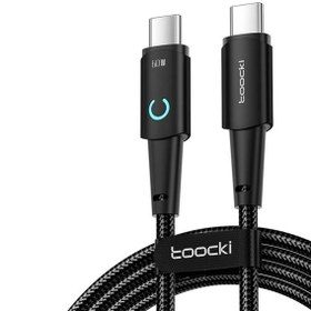 تصویر کابل تبدیل فست شارژ ۶۰ وات USB-C توکی Toocki مدل TQ-X02 طول ۱ متر 