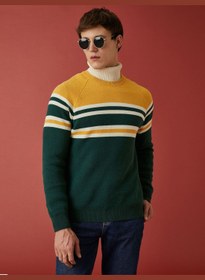 تصویر ژاکت چند رنگ با گردن گرد برند Koton Multicolor Sweater Crew Neck