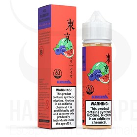 تصویر ایجوس بلوبری هندوانه یخ کمپانی توکیو - Tokyo Iced Blueberry Watermelon E-JUICE 60ml 