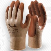 تصویر دستکش ضد برش کف مواد لتکس تاپ ( کد: 124 ) ا Latex Palm Glove / Code: 124 Latex Palm Glove / Code: 124
