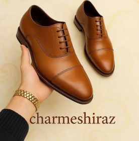 تصویر کفش مجلسی مردانه سرپنجه تمام چرم دست دوز تبریز 