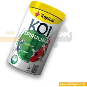 تصویر غذای ماهی کوی تروپیکال حاوی اسپرولینا Tropical Koi Spirulina Floating Pellet