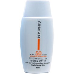 تصویر کرم ضدآفتاب رنگی ژیناژن SPF50 مناسب پوست خشک و نرمال ا Ginagen Full Coverage Sunscreen for dry and normal 50ml Ginagen Full Coverage Sunscreen for dry and normal 50ml