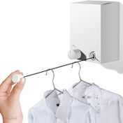 تصویر بند رخت‌ دیواری جمع‌شونده Retractable wall clothesline