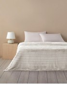 تصویر پتوی دو نفره کرم پتو دوتایی BUBBLE GLACE انگلیش هوم English Home 