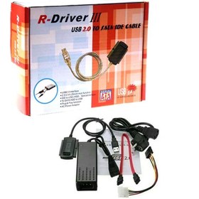 تصویر کابل تبدیل هارد SATA/IDE به USB2.0 مدل R-DRIVER III 