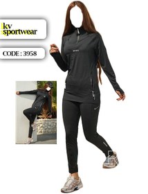 تصویر ست مانتو شلوار ورزشی زنانه NIKE کد 003 NIKE womens sports coat and pants set code 003