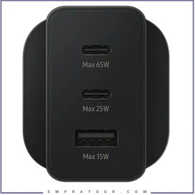 تصویر شارژر دیواری اصل 65W سامسونگ (بدون کابل) 65W PD Power Adapter Trio EP-T6530 - 3 Pin