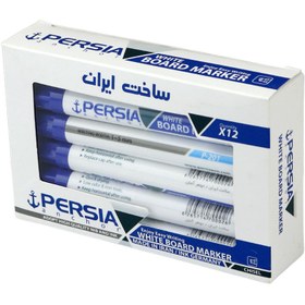 تصویر ماژیک وایت برد پرشیا نوک تخت Persia P-201 بسته 12 عددی Persia P-201 colorful White Board Marker