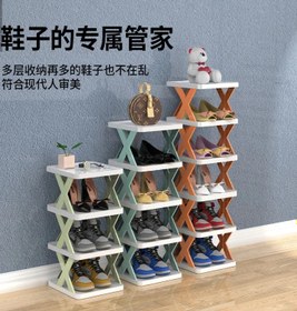 تصویر جا کفشی پلاستیکی ۴ طبقه MultiLayer Creative Shoe Rack 