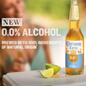 تصویر ماءالشعیر کرونا معرفی جدید Corona Cero یک ماءالشعیر بدون الکل شل 4عددی Corona beer, the new introduction of Corona Cero, a 4-count alcohol-free beer