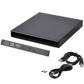 تصویر باکس تبدیل DVD رایتر اینترنال SATA به اکسترنال USB2.0 مدل اسلیم 