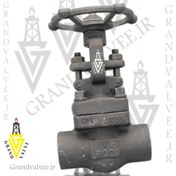 تصویر شیرفلکه کشویی 1 اینچ فولادی کلاس 800 جوشی GATE VALVE 1" #800 A105 SW