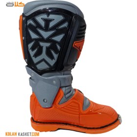 تصویر بوت موتور سواری لولا دار تایگر مدل MX1pro رنگ نارنجی Motocross MX1pro Hinged Orange Tiger Boots