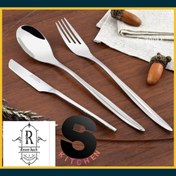 تصویر سرویس قاشق چنگال رزنباخ آلمان استیل براق Rosen Bach Germany Steel Spoons 