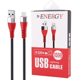 تصویر کابل آیفونی فست شارژ X-Energy X-220 2.4A 1m X-ENERGY X-220 2.4A 1M LIGHTNING CABLE