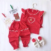 تصویر بلوز و شلوار نوزاد تا کودک دخترانه مدل مای هارت کد 842 