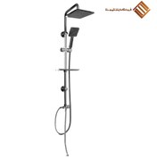 تصویر دوش حمام رنگ کروم مات (CM) داپ، مدل 1422 رسوب‌شکن فلت اتومات 