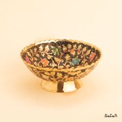تصویر کاسه برنجی میناکاری 