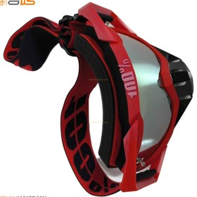 تصویر عینک موتور سواری کراسی قرمز | برند 100% کد 15 red motorcycle riding glasses 100% code 15