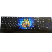 تصویر برچسب حروف فارسی کیبورد طرح real 