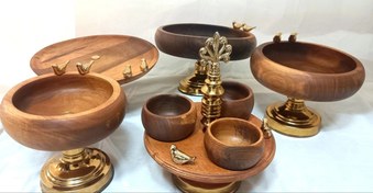 تصویر سرویس پذیرایی چوبی ۵ تکه گنجشک 