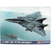 تصویر Academy مقیاس 12578 1/72، ایالات متحده هواپیمای جنگنده نیروی دریایی F-14b (VF-103 JOLLY ROGERS)، کیت مدل پلاستیکی 