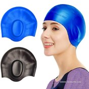 تصویر کلاه شنا Swimming cap with ears covers