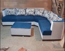 تصویر مبل راحتی ال ۷ نفره دوطرفه با جلومبلی 