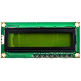تصویر نمایشگر کاراکتری سبز 2*16 LCD با درایور HD44780 