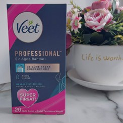 تصویر چسب موبر بدن ویت Veet برای پوست نرمال بسته 20 عددی ۲ عدد پد روغن بادام Veet Body Hair Removal Paste for Normal Skin, Pack of 20, 2 Almond Oil Pads