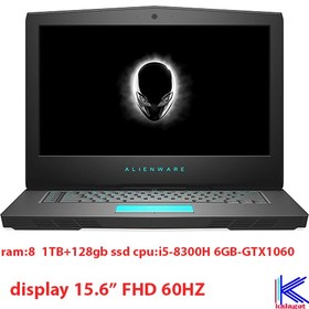 تصویر لپ تاپ الین ویر استوک Alienware 15R4 I5-8300H 8G 1TB+128G GTX1060-6G 