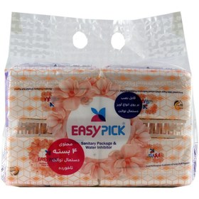تصویر دستمال توالت ایزی پیک مدل گل بسته 4 عددی 
