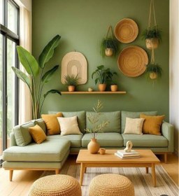 تصویر دیوارکوب حصیری 