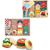 تصویر اسباب بازی ساندویچ سازی چوبی 17 تکه وارداتی برند melissa and doug 