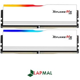 تصویر رم دسکتاپ DDR5 دو کاناله 6000 مگاهرتز CL36 جی اسکیل مدل Ripjaws M5 RGB White ظرفیت 32 گیگابایت 