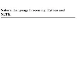 خرید و قیمت دانلود کتاب Natural Language Processing Python and NLTK ...