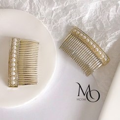 تصویر شانه نگین دار مرواریدی (مجموعه 2 عددی ) 