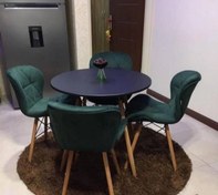 تصویر میز و صندلی ناهارخوری ۴ نفره زین اسبی 